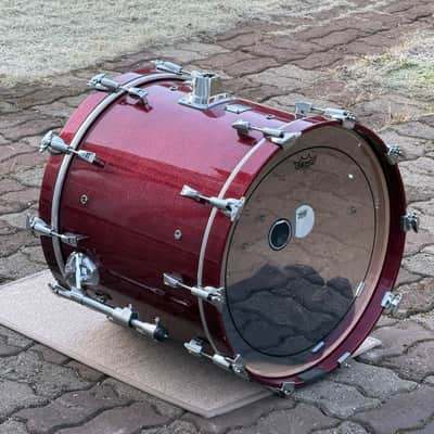 Yamaha 20x18 Maple Custom Absolute bass drum - burgundy sparkle image 14