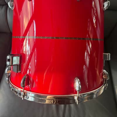 Tama Star Bubinga 18x16 Floor Tom - Solid Candy Red image 3