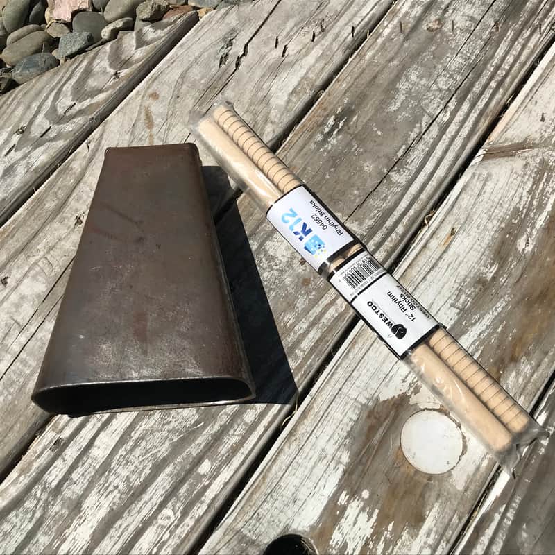 JCR  Handheld cowbell W/ 2 Piece stick pack. ( 3 item bundle ) image 1