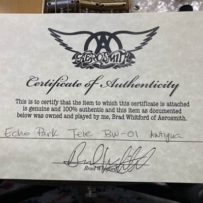 Echopark Brad Whitford’s Aerosmith, Clarence Model. Serial #BW01!!! Authenticated (#30) Antigua image 4