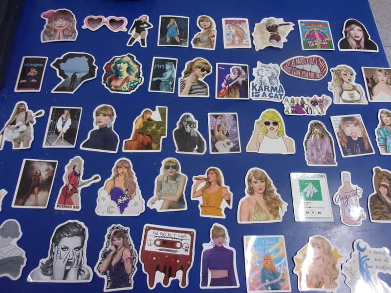 Huge Lot #2 of 51 Gloss mini Taylor Swift die cut Decals / Stickers scrap book computer, phone, guitar case candy etc image 1