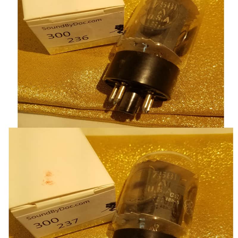 G.E Matched Pair (2) 7581A KT66 premium tNOS AT1000 TESTED Vacuum Tubes tight match 35 Watt 6L6 Beam Power Tetrode (like 6L6GC) 1960-1975 image 1