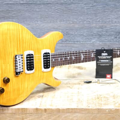 PRS SE Santana Flame Maple Veneer Top Santana Yellow Electric Guitar w/Bag image 9