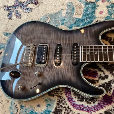 Ibanez SAS36FM 2006 - Transparent Grey Flamed Maple - Set Neck image 4