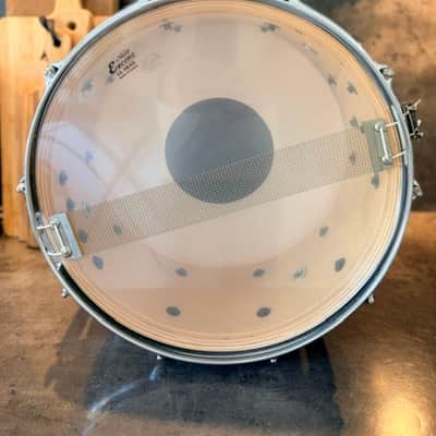 Pearl ES-1465 Eric Singer signature snare 14x6.5 2002 - Silver sparkle image 14