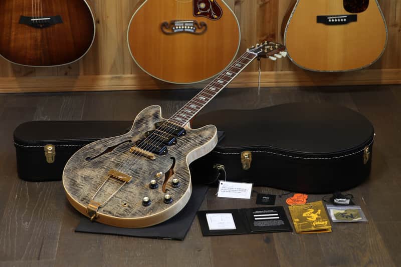 Unplayed! 2023 Gibson Custom Shop 1964 Reissue ES-335 M2M 3x P90 Semi-Hollow Electric Guitar Trans Ebony Black + OHSC