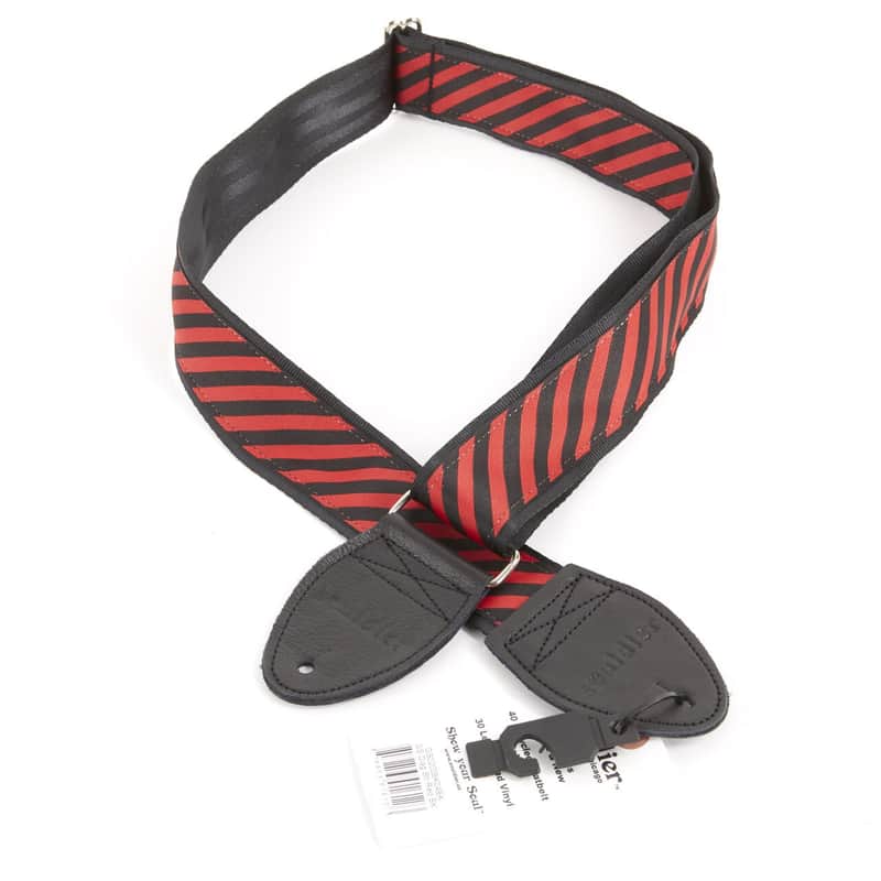 Souldier Diagonal Pattern Guitar Strap - Red & Black image 1