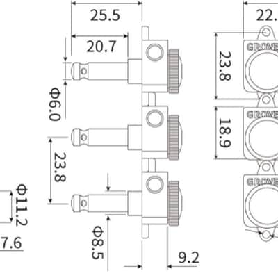 Grover 505FVC Roto-Grip Locking Rotomatic Tuners, 6-in-Line, F-Style, Chrome image 5