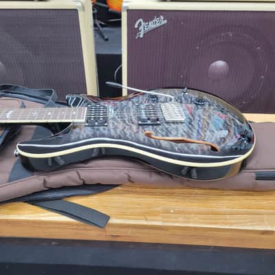 PRS SE Custom 22 Semi-Hollow with Gigbag- Charcoal Burst image 12