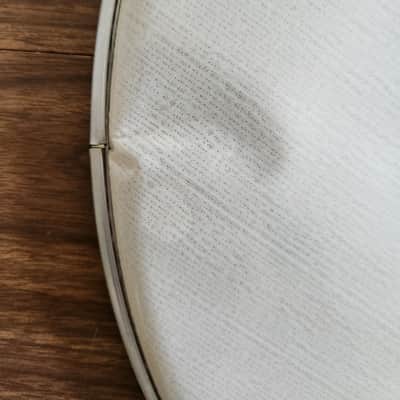 NOS Ludwig Weathermaster 17" Drum Corps (DC) Batter Drum Head Smooth White 1970s Underline Logo image 4