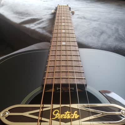 Gretsch Jim Dandy | Deltoluxe Parlor | All Satin finish Black top over Mahogany | Serial No. IWA2418645 image 5