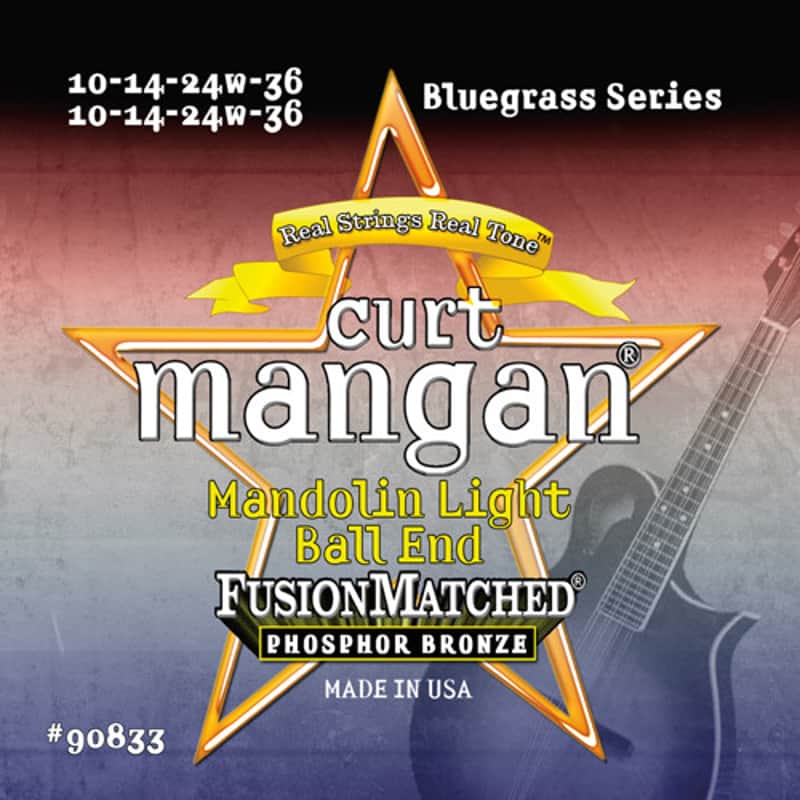 Immagine Curt Mangan Phosphor Bronze Ball End Mandolin Strings; 10-36 - 1