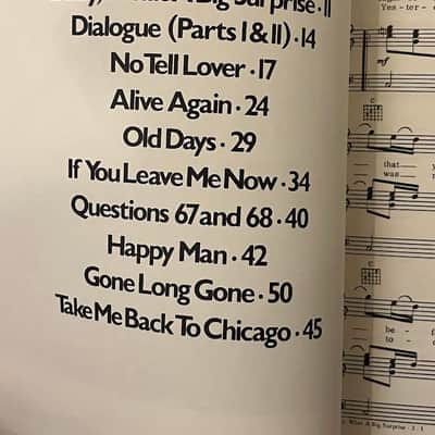 Chicago Greatest Hits Vol. II Piano, Vocal & Guitar Sheet Music Book image 2