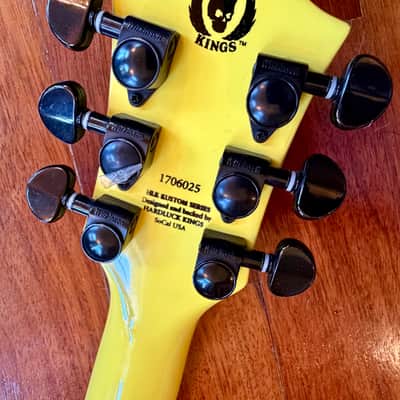 Hard Luck Kings Bossman HLK Kustom Series Yellow Les Paul STYLE USA Single Cut Elec Guitar image 19