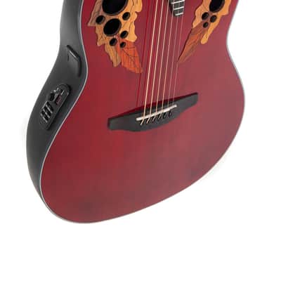 Ovation E – akustická kytara Celebrity Elite Mid Cutaway Ruby Red image 9