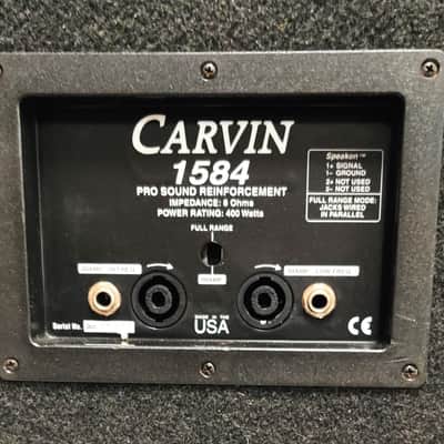 Carvin 1584, passive, 3 way loudspeakers. 400 watt, 8 ohm cabinets mid-90s - Textured Coating image 4