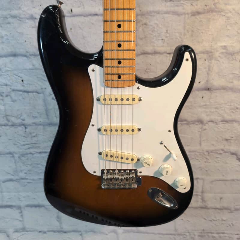 Fernandes LE-2 Stratocaster 1980s Made in Japan Sunburst Maple Neck Electric Guitar image 1