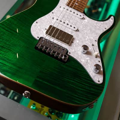 Suhr Standard Custom - Trans Green Flame Top image 3