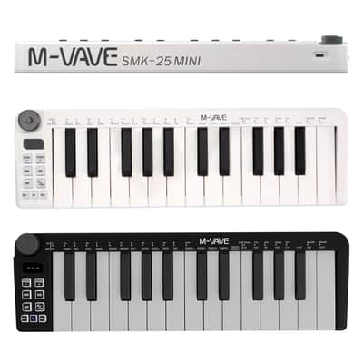 M-vave SMK-25 mini 25 Keys MIDI Keyboard USB/Wireless Connection,price include the import duty for US buyer image 1