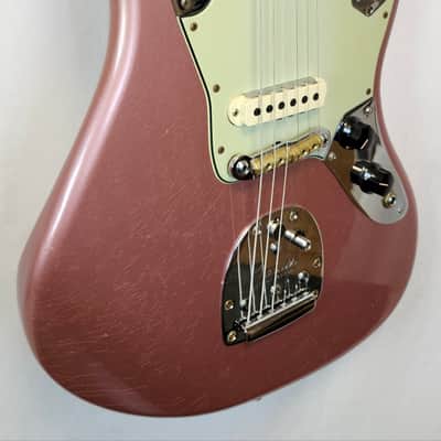 Mint Fender Custom Shop 1964 Jaguar Journeyman Relic, AAA Rosewood FB, Faded Aged Burgundy Mist Metallic, w/HSC 2024 image 8