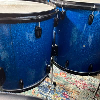 Mark Schulman's P!NK Gretsch USA Maple 7-Piece Drum Set, 2008 — Blue Sparkle image 19