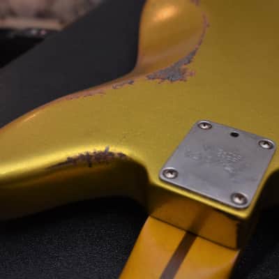 American Fender Jaguar Custom Relic Gold Sparkle image 10