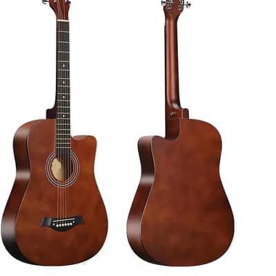 38inch Wood Acoustic Guitar for Adults, 6 Steel-String Acoustic Guitar With Guitar Bag, Elementary Tutorial of Folk Guitar for Beginners. image 3
