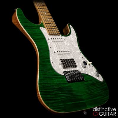 Suhr Standard Custom - Trans Green Flame Top image 5
