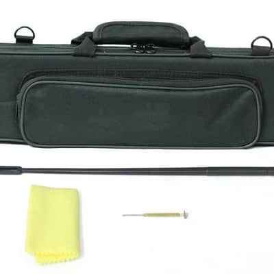 Nickel Closed Hole Flute w Black Case/Shoulder Strap/Handle/Pocket image 2