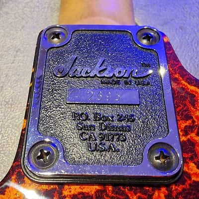 RARE 1988 Jackson USA Custom Shop Limited Edition Lava Crackle American Super Strat Pre-Fender Signed Guitar image 5
