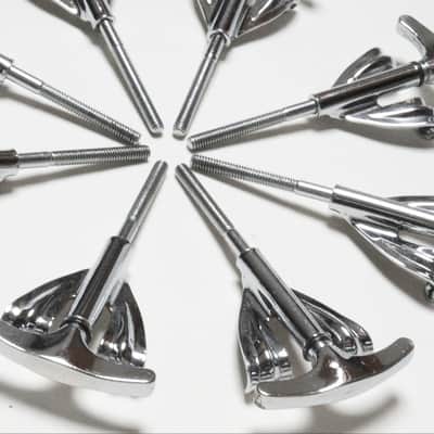 MINT! (10) Ludwig Bass Drum Tension Rods & Claws, Original Brass Washers - 1960's / INSPECTED & TESTED image 14