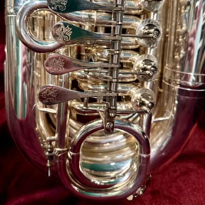 Wessex Mighty Midget TB160 Silver Plated Tornister Travel BBb Pocket Tuba image 7