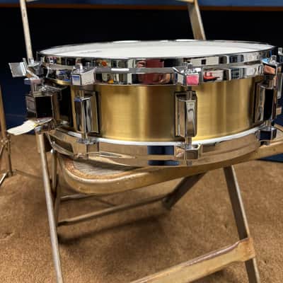 SOLID (Craviotto - Select) 4x14 Heavy Bell Brass Snare Drum (c. 1989) SUPER RARE! image 2