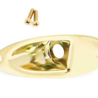 Genuine Fender GOLD Stratocaster/Strat Guitar Input Output Jack Plate Cover image 1