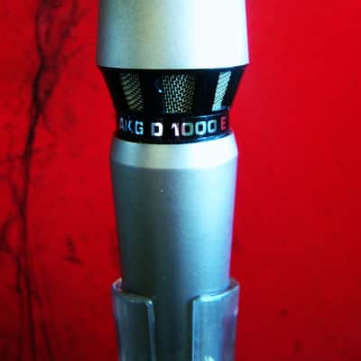 Vintage 1970's AKG D 1000E Cardioid Dynamic Microphone Low Z w mic clip # 8 image 10