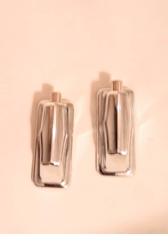 UNMARKED COFFIN STYLE DRUM LUGS PAIR-CHROME-FREE SHIP TO C-USA! image 1