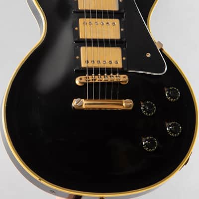 1992 Gibson Pre-Historic ’57 Les Paul Custom 3-Pickup Custom Shop Black Beauty w/ Chainsaw Case image 4