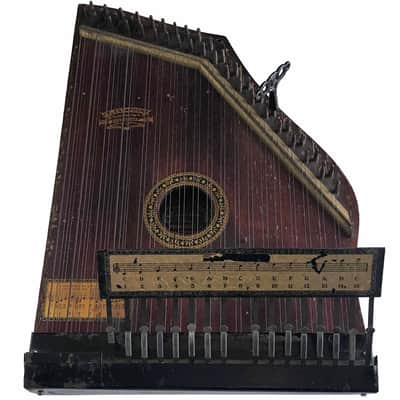 1912 Phonoharp Celestaphone Vintage Marxophone Antique Zither Spring Harp Keyboard Hammer Dulcimer image 2