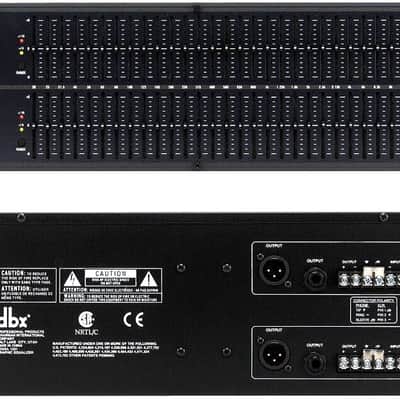 2x dbx 1231 Dual 31-band Graphic Equalizer, Switchable boost / cut ranges of ±6 or ±15 dB (MINT) image 4