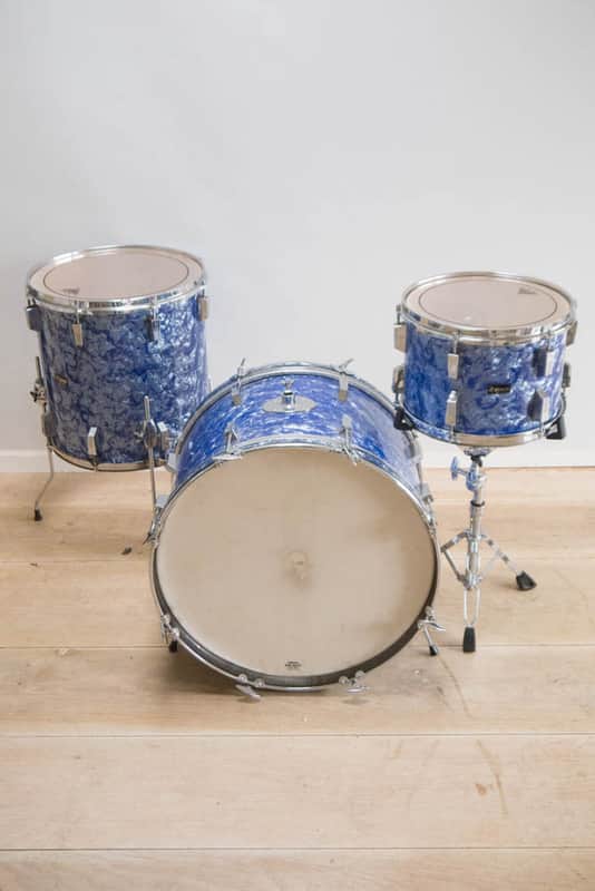 Vintage 70's Sonor The Swinger K 132 SB Blue Marble 4-piece image 1