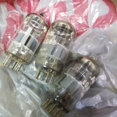 Amperex ONE (1) 6DJ8 AT1000 Weak Vacuum Tube Heerlen Small Halo Getter GA7 GAA GAC T4 ECC88 dual triode 1962-1968 image 3