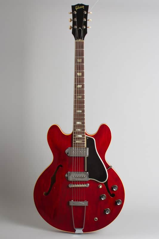 Gibson ES-330TDC Thinline Hollow Body Electric Guitar (1966), ser. #400312, original black hard shell case. image 1