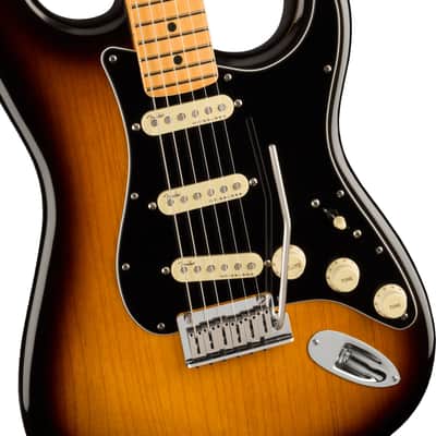 Fender American Ultra Luxe Stratocaster Maple Fingerboard, 2-Color Sunburst w/ Deluxe Hardshell Case image 2