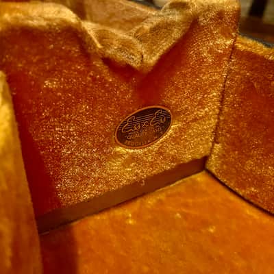 Ess & Ess Vintage Guitar Case 1950s - Black and Gold image 2