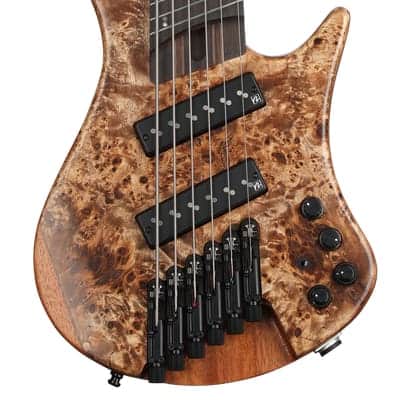 Ibanez EHB Ergonomic Headless 6-string Multi-scale Bass Guitar - Antique Brown Stained Low Gloss image 2