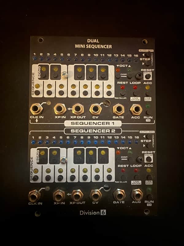 Division 6 Dual Mini Sequencer V2 | Dual 16 Step Eurorack Sequencer | Generative & Performance Ready image 1