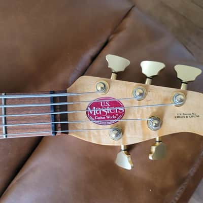 Rare U.S. Masters EP5J 5-String Bass – Natural Walnut Brown – USA Made – Active EQ – Figured Maple Neck – Gold Hardware image 10
