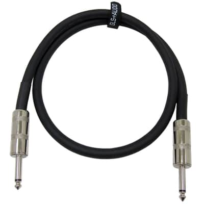 Speaker Cable 1/4" to 1/4" - 12 AWG Professional Bass/Guitar Speaker Cable for Amp - Black, 3 Ft. image 2