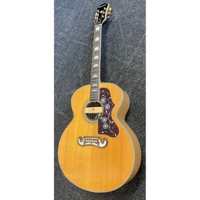 Epiphone EJ-200N Jumbo Acoustic Guitar Modified with Seymour Duncan Mounted Pickup with Hardcase Pre-Owned image 2