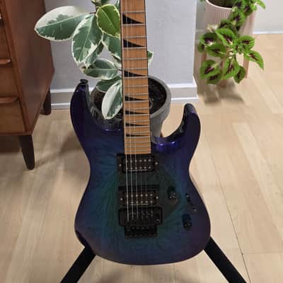 Jackson DK2M Dinky MIJ Japan Pro Series Eerie Dess Swirl DK2 M Flame Maple Neck HH Low Profile Floyd Rose Super Strat USA Seymour Duncan Pickups Fender Era MJ image 17